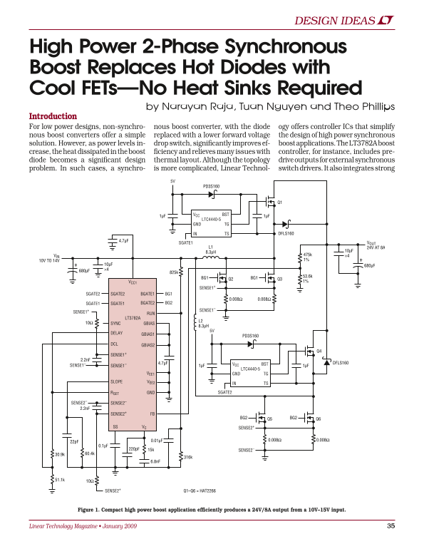 Linear Design Features LTMag- V18N4-08 - LT3782A Narayan Raja User Guide Technical Manual - Page 1
