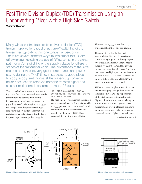 LINEAR LT5579 User Guide and Manual - Page 1