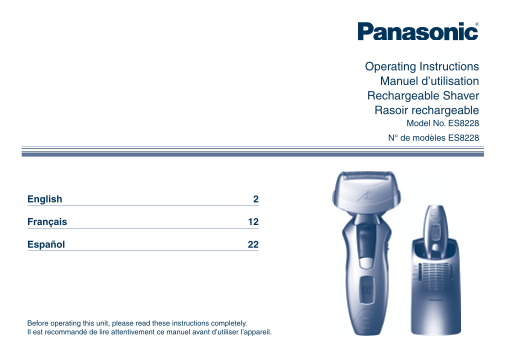 Panasonic ES8228 User Guide - Page 1