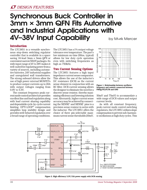 LINEAR LTC3851 User's Guide - Page 1
