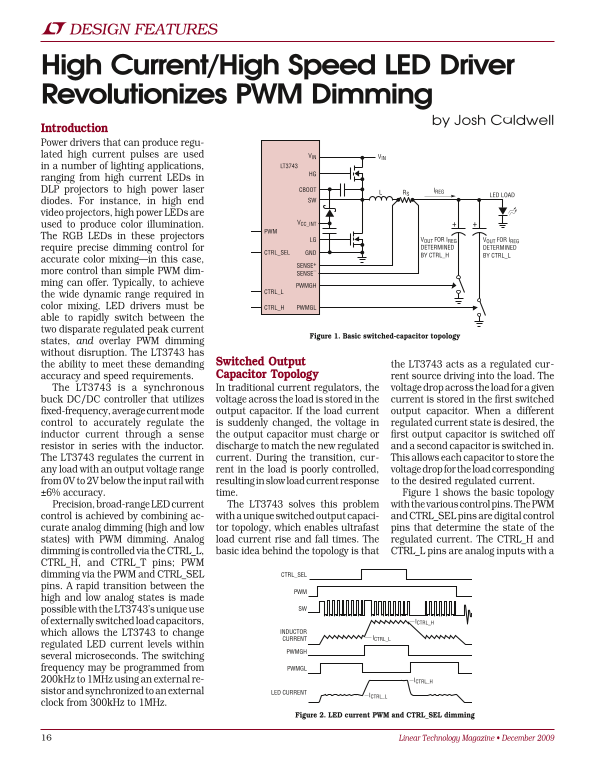 LINEAR LT3743 User Guide - Page 1