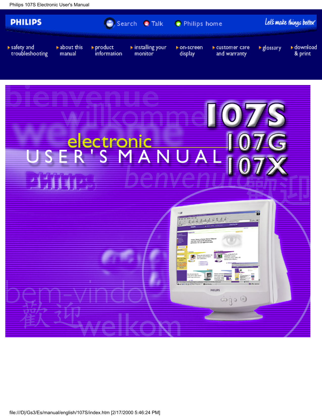 Philips 107S 107G 107X User Guide - Page 1