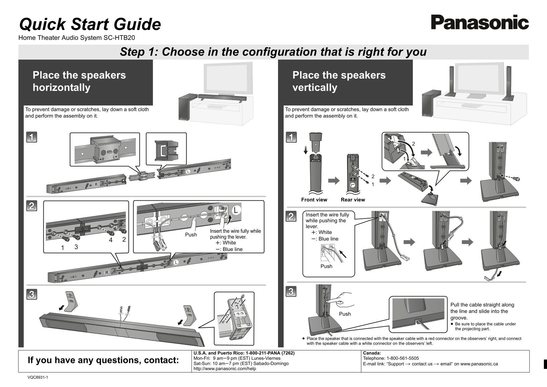 Panasonic SC-HTB20 Quick User Guide - Page 1