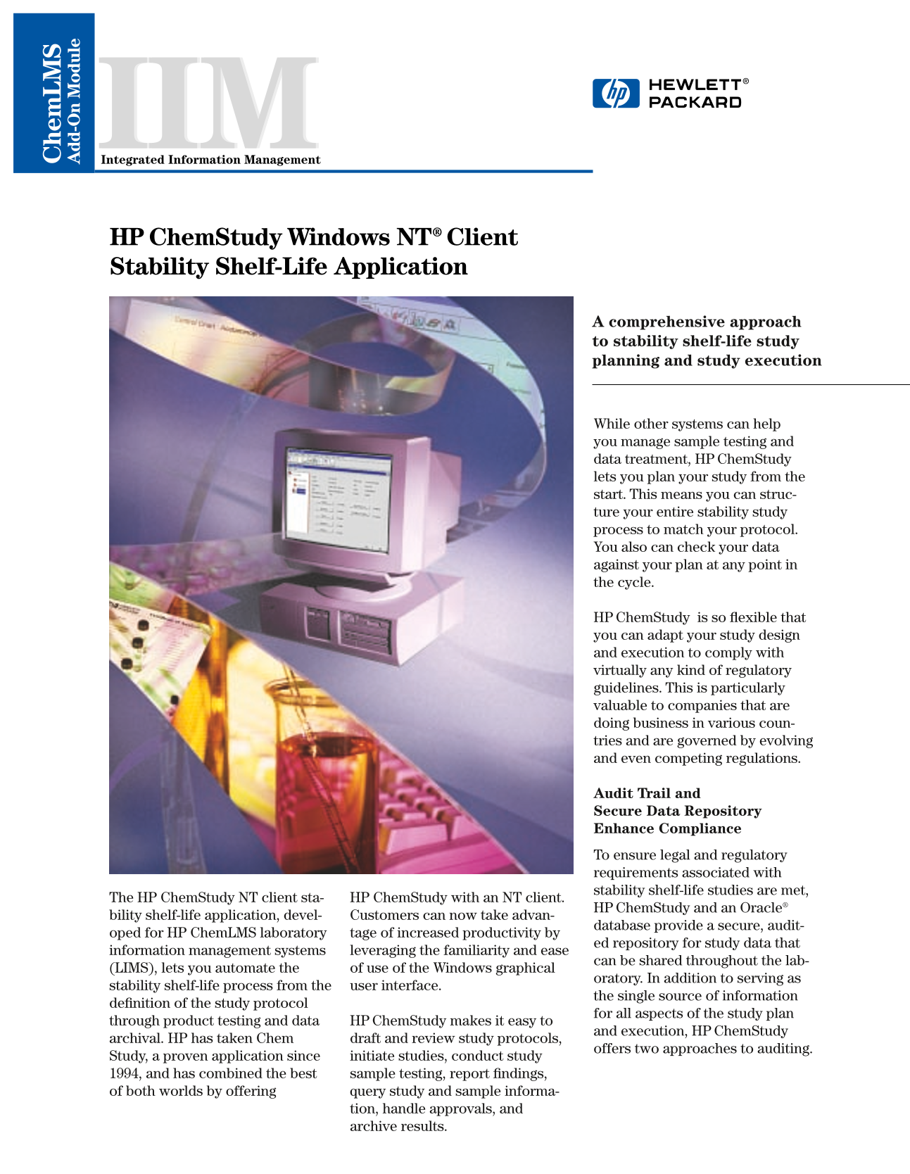 HP ChemStudy Windows NT Client Stability Shelf-Life Application User Guide - Page 1