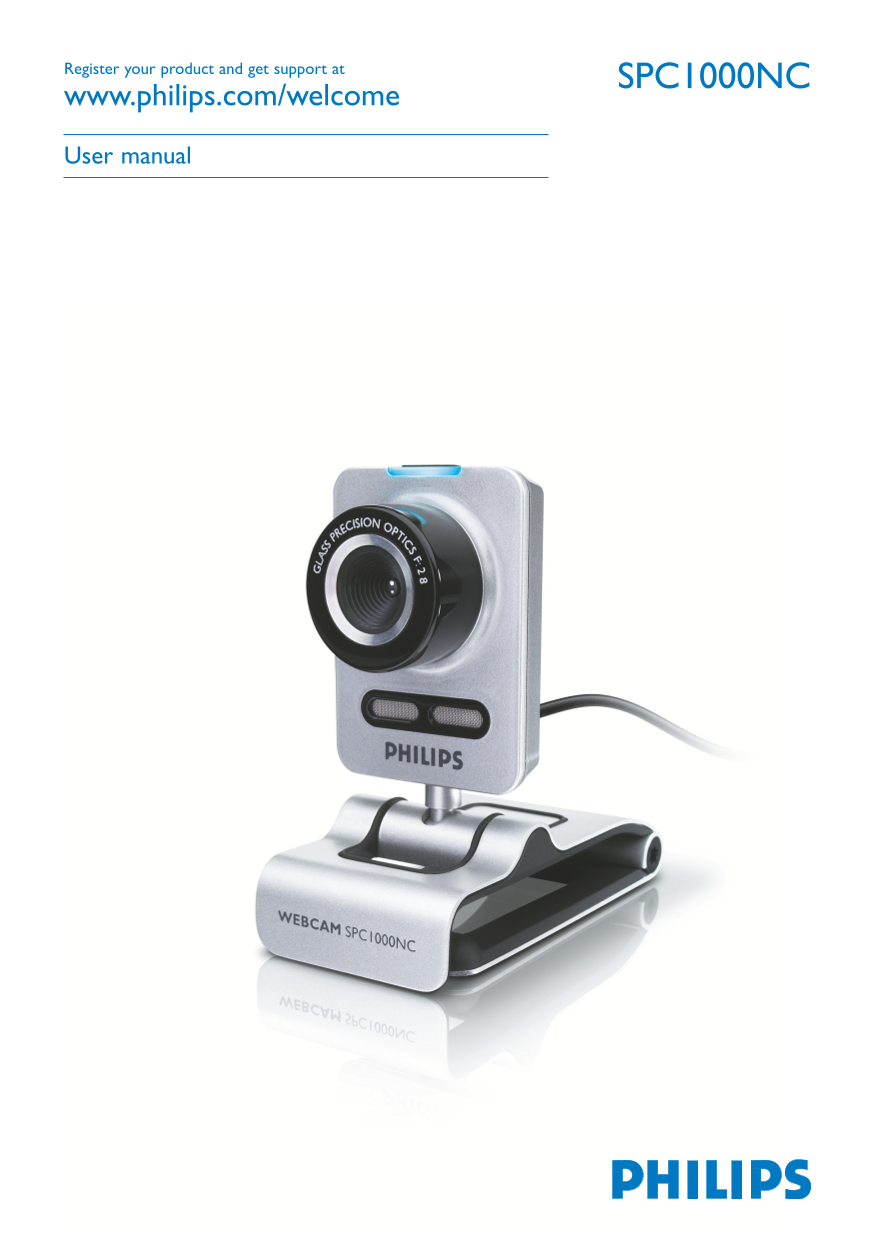 PHILIPS SPC1000NC Camera User Guide (English) - Page 1
