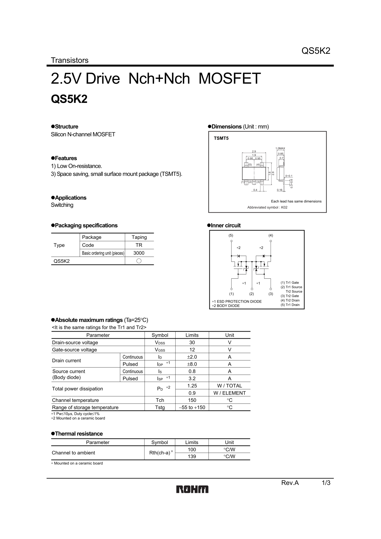 ROHM QS5K2 User Guide - Page 1