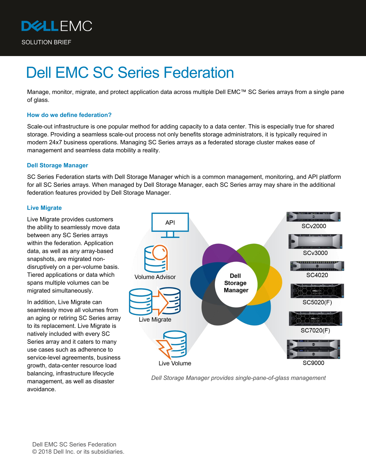 Dell EMC SC Series Federation User's Guide - Page 1