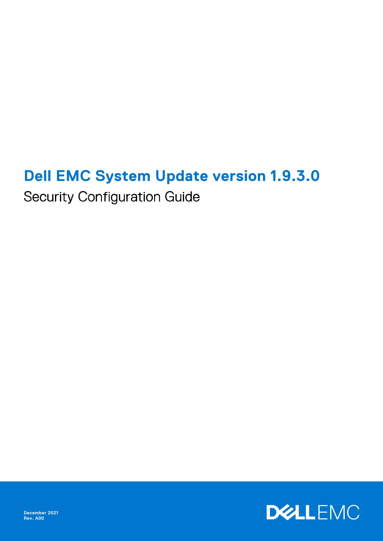 Dell EMC System Update version 1.9.3.0 Security Configuration Guide - Page 1