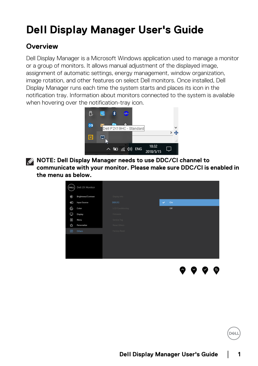 Dell P2219HC Dell Display Manager User’s Guide - Page 1