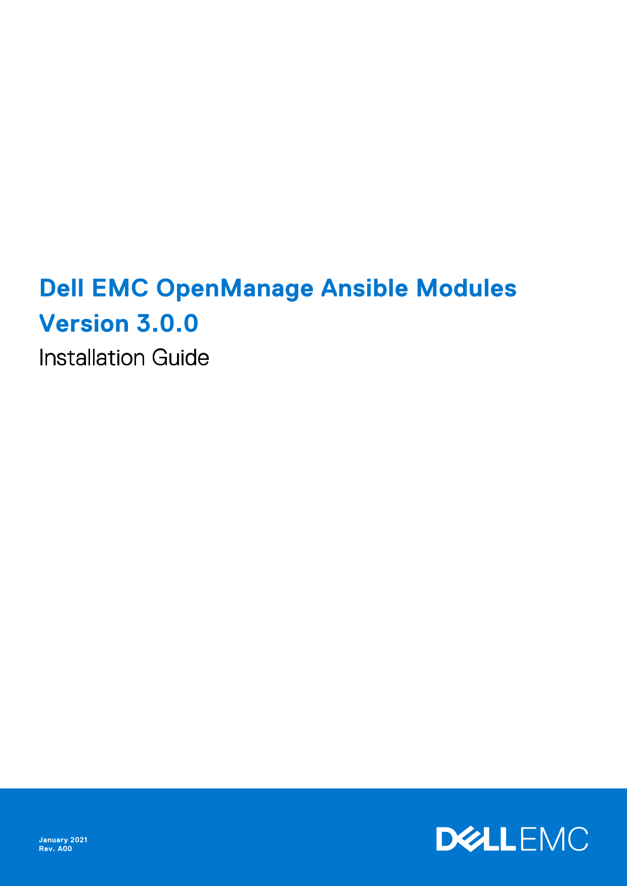 Dell EMC OpenManage Ansible Modules Version 3.0.0 Installation Guide - Page 1