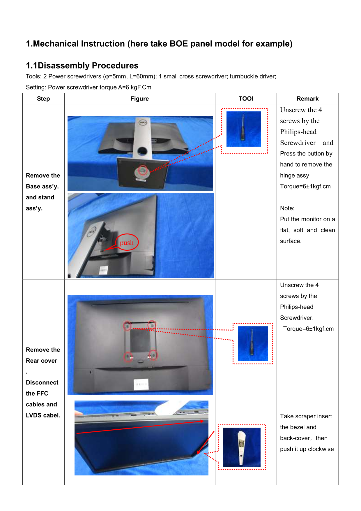 Dell P2418HZM Monitor Teardown Instructions - Page 1