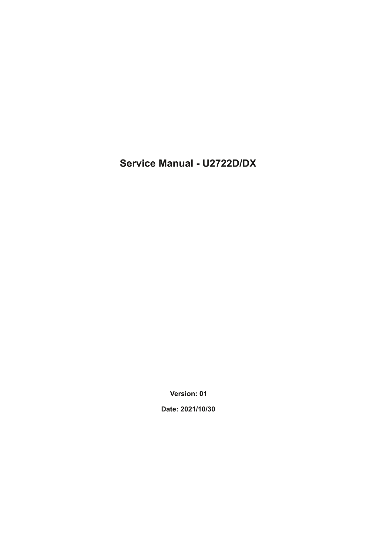 Dell U2722DX Monitor Simplified Service Manual - Page 1