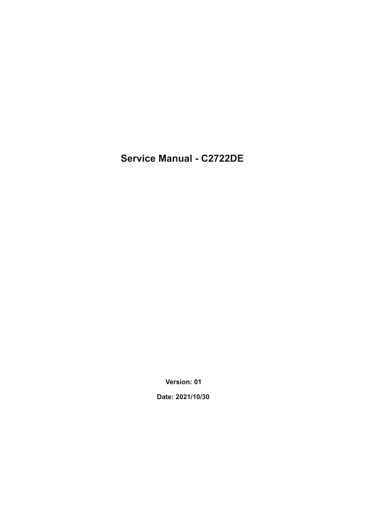 Dell C2722DE Monitor Simplified Service Manual - Page 1