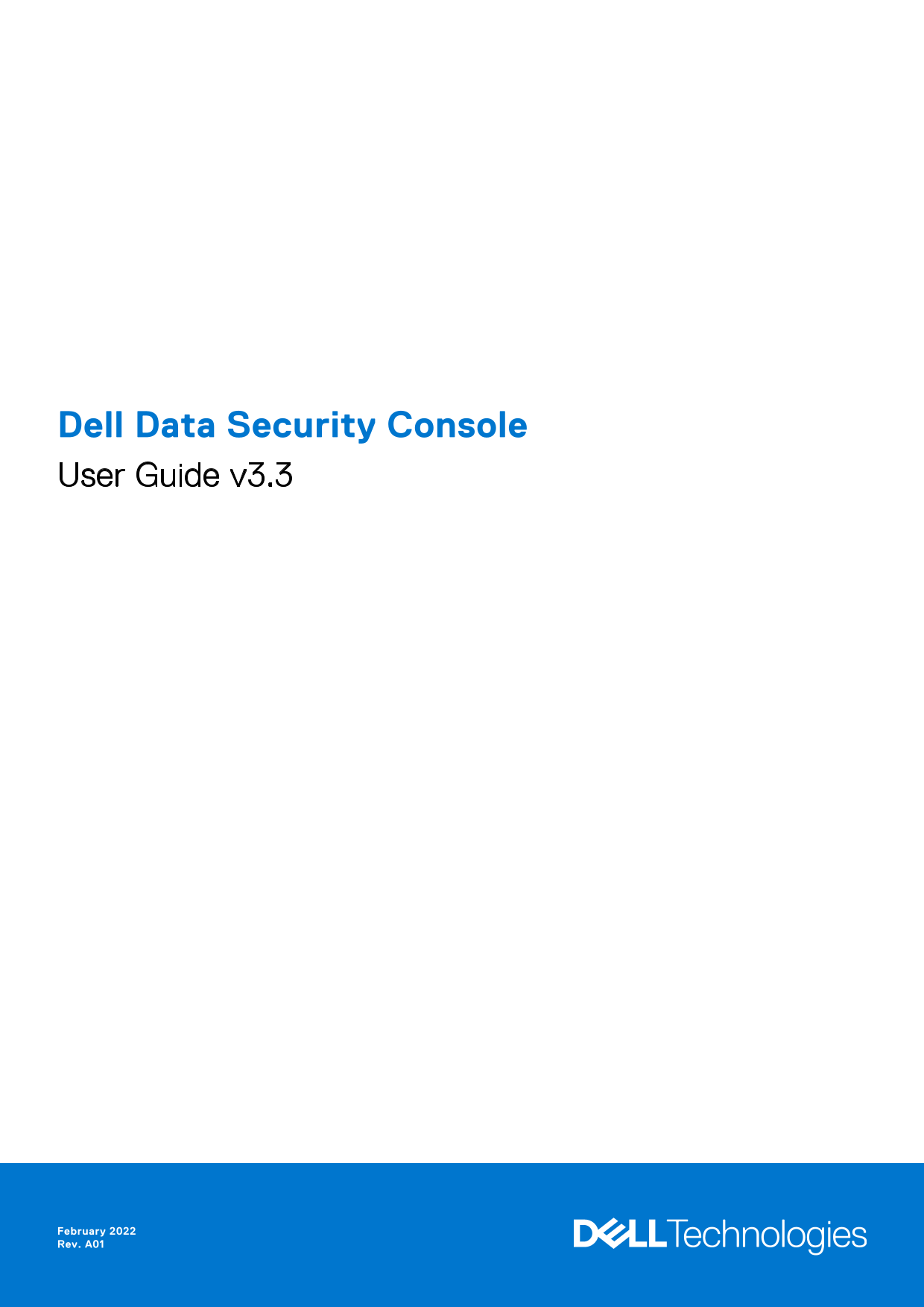Dell Data Security Console User Guide v3.3 - Page 1