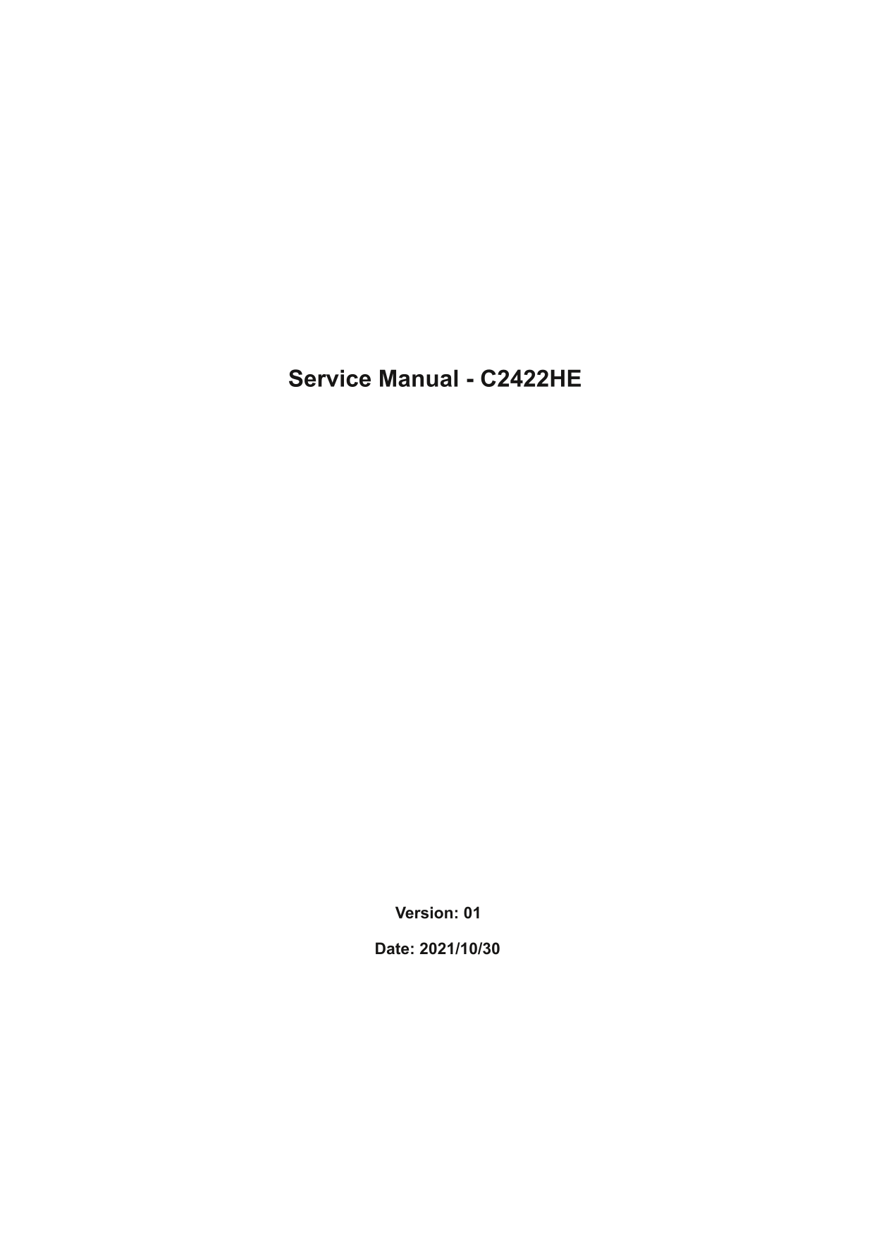 Dell C2422HE Monitor Simplified Service Manual - Page 1
