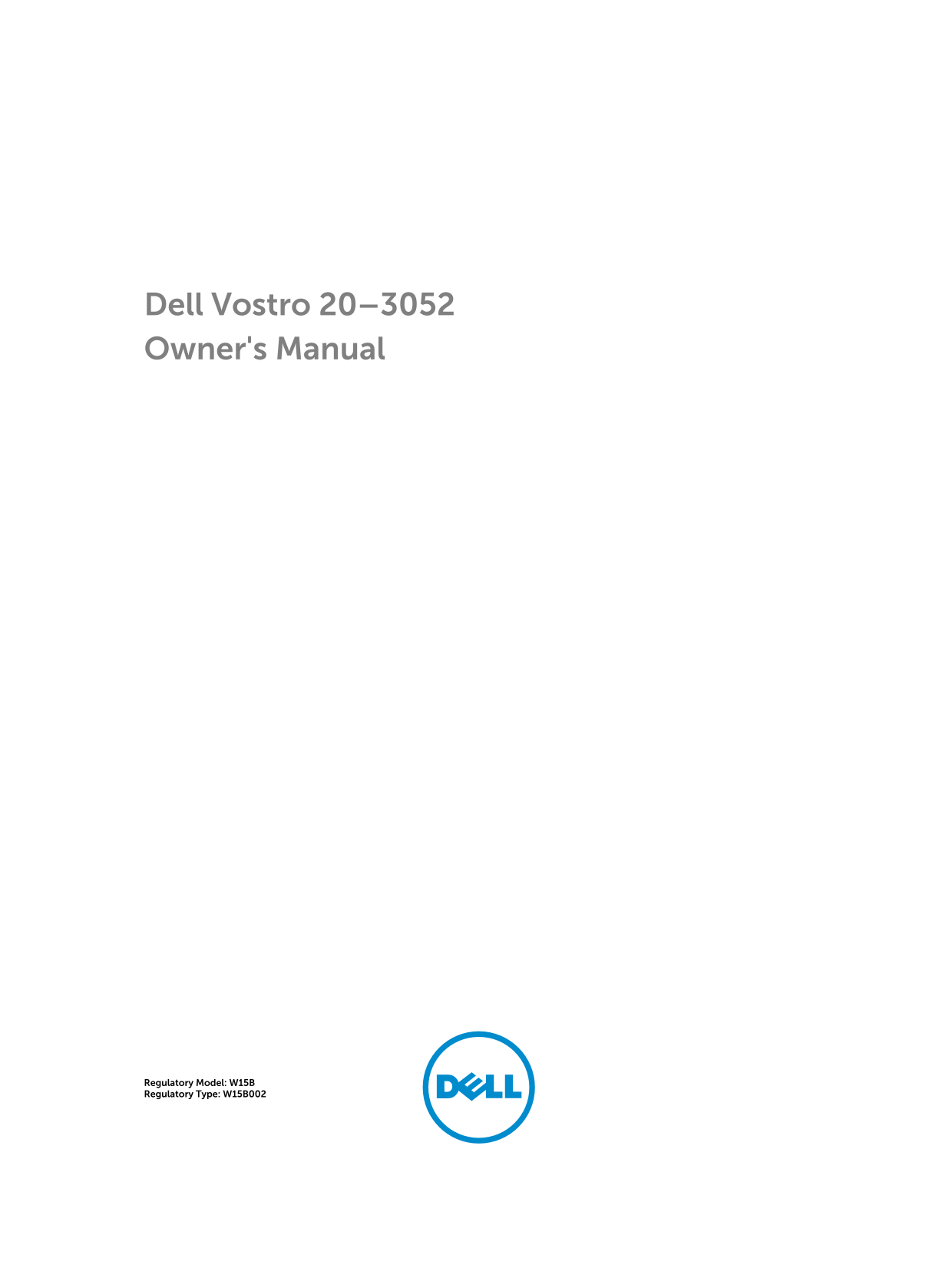 Dell Vostro 20-3052 Owner's Manual - Page 1