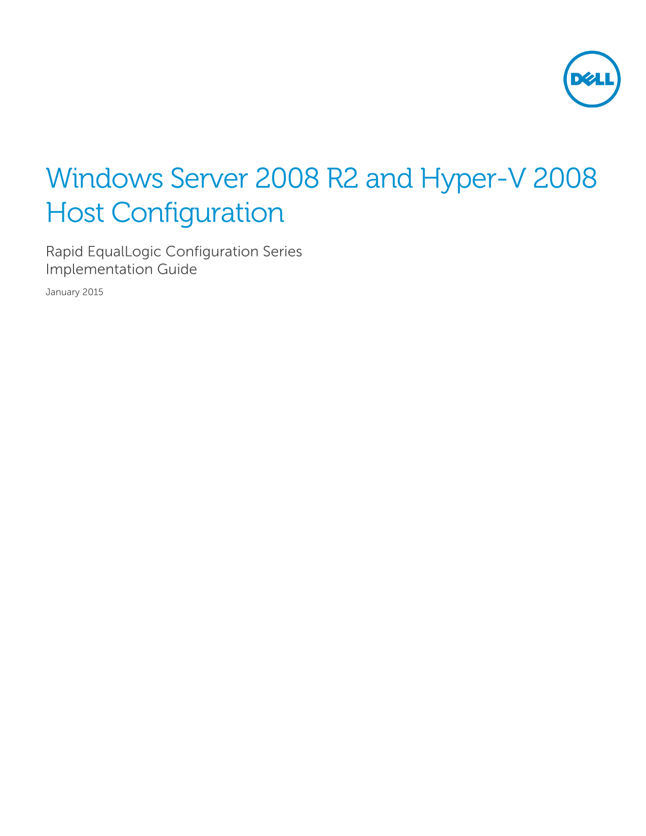 Dell Windows 2008 R2 and Hyper-V User Guide and Manual - Page 1
