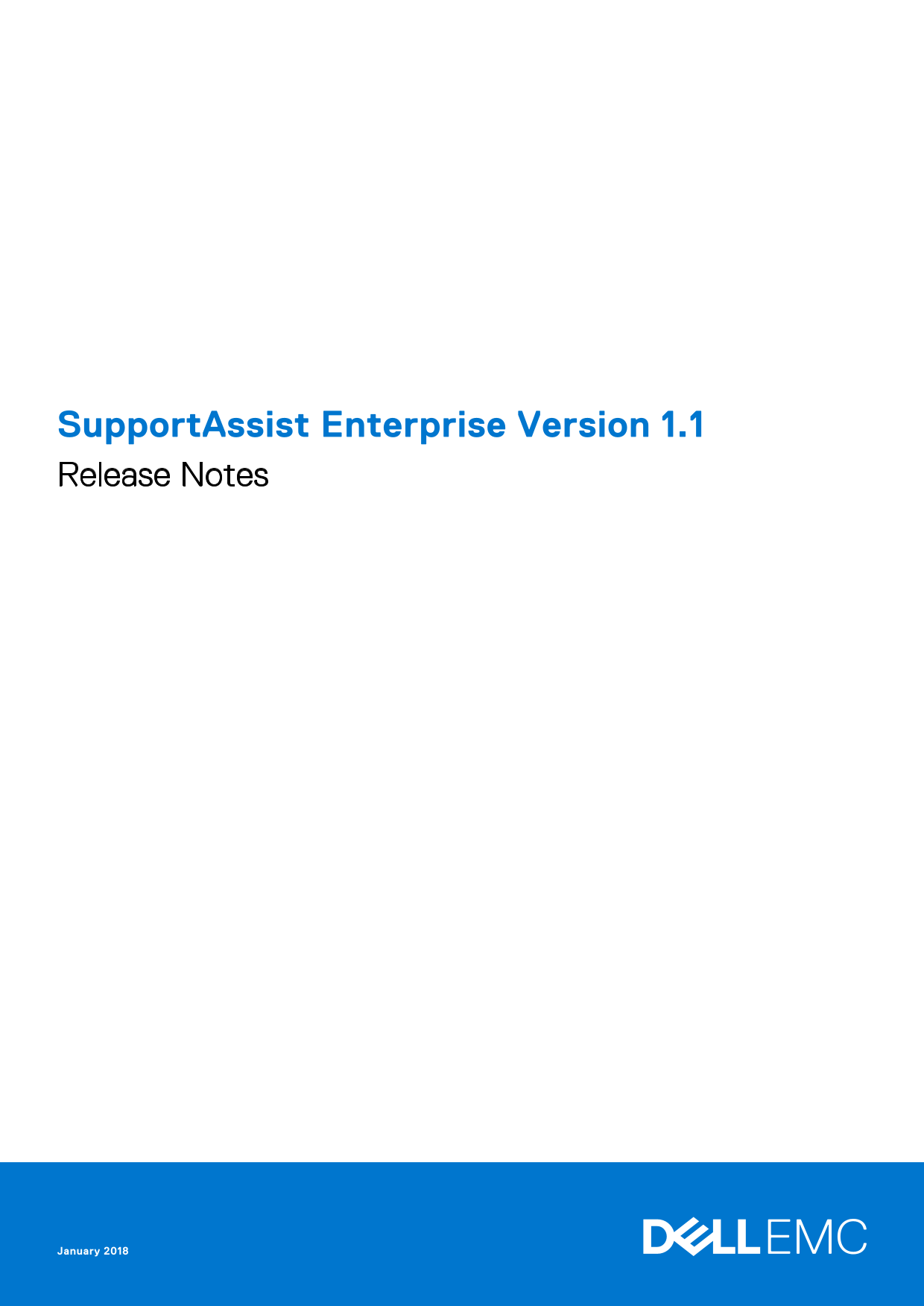 Dell SupportAssist Enterprise Version 1.1 Release Notes - Page 1