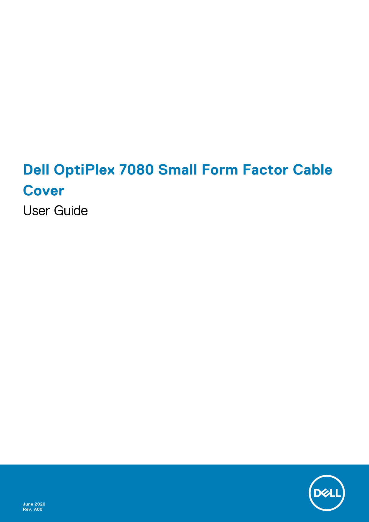 Dell OptiPlex 7080 Small Form Factor Cable Cover User Guide - Page 1