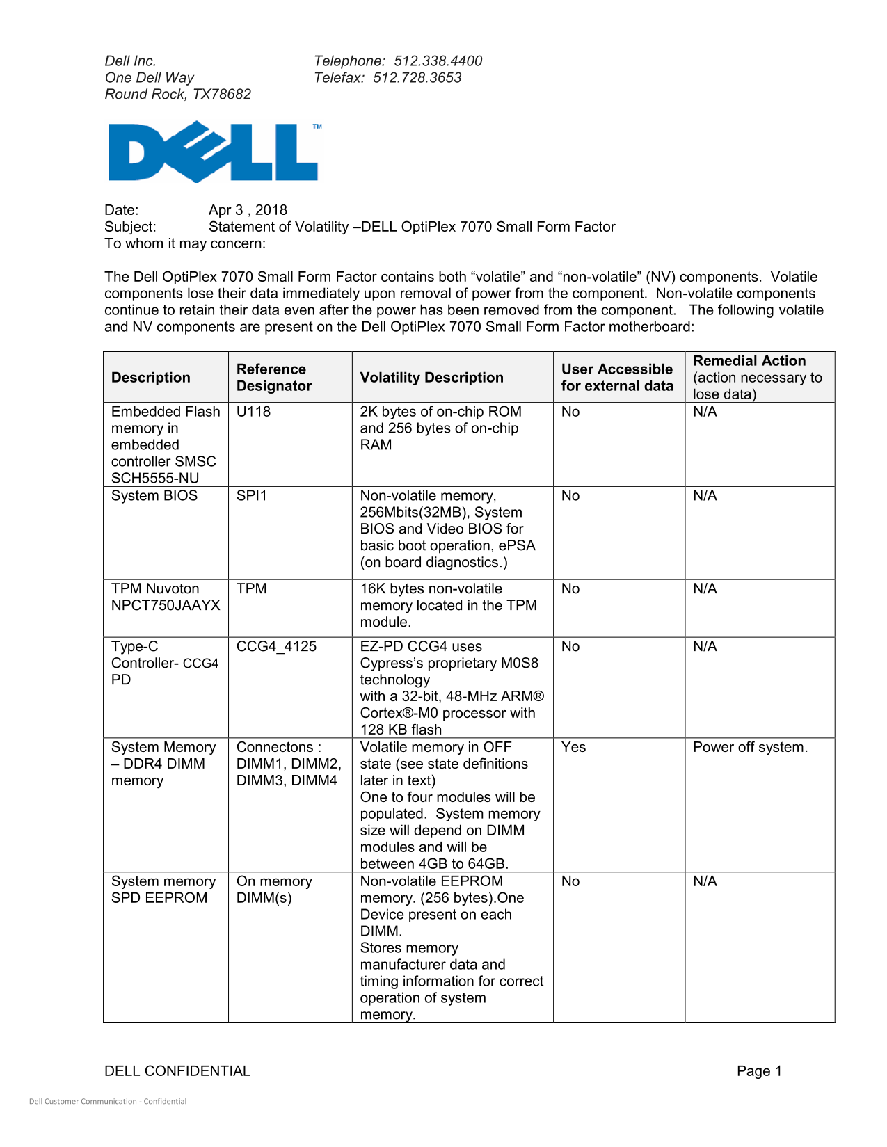 Dell Optiplex_7070_SFF Owner's Manual - Page 1