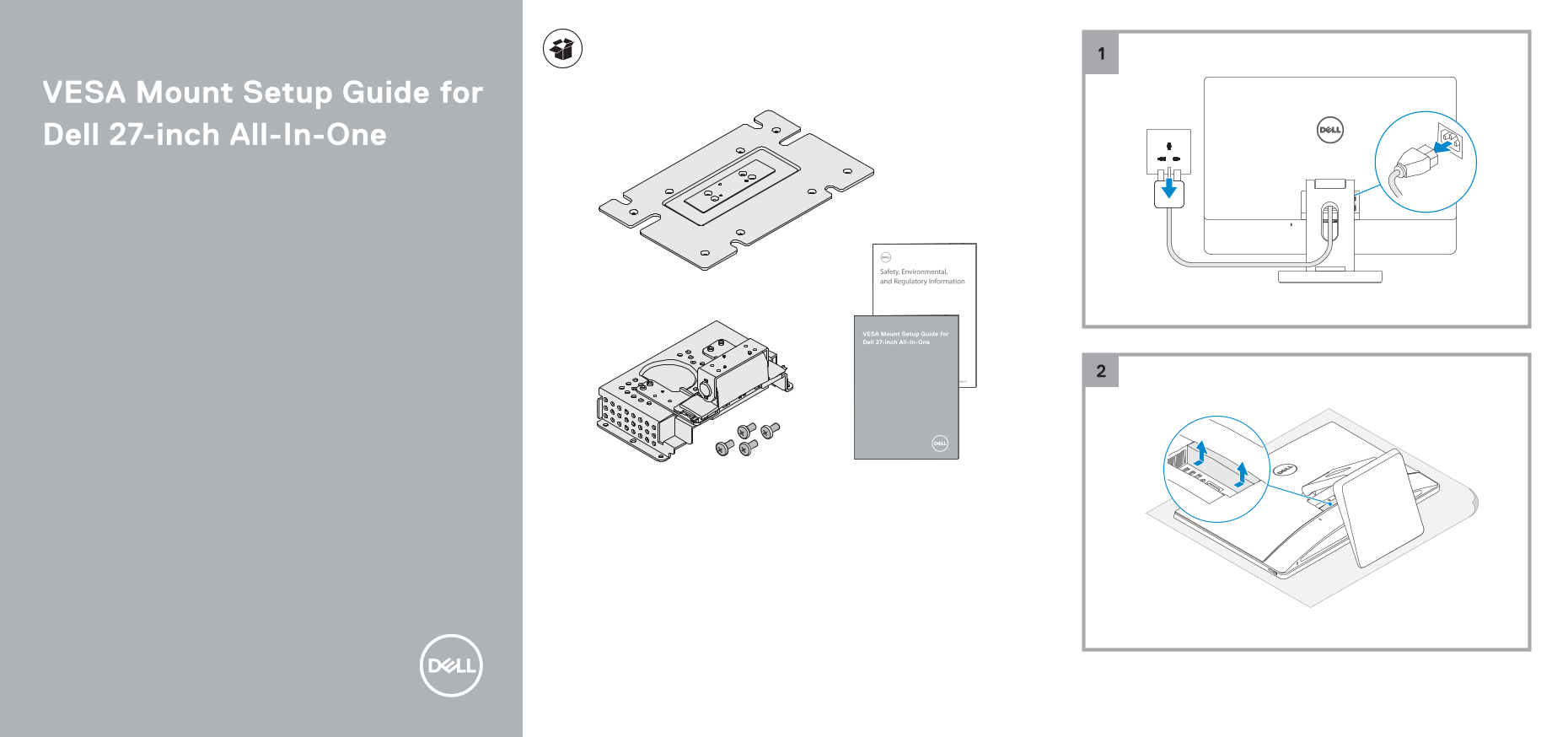 Dell XPS 27 VESA mount Setup Diagram - Page 1