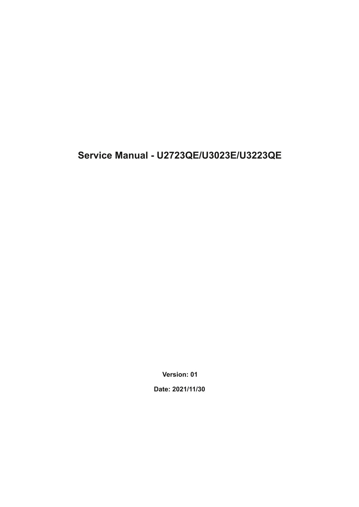 Dell U2723QE Monitor Simplified Service Manual - Page 1