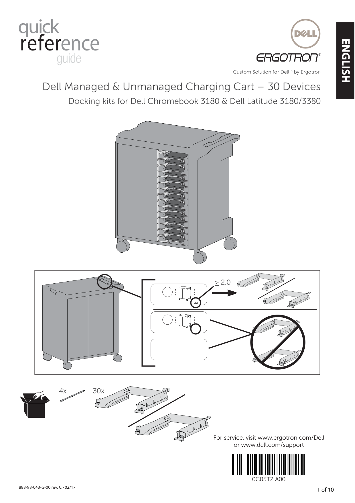 Dell Managed Charging Cart – 30 Devices, Dell Chromebook 3180 and Dell Latitude 3180/3380 Docking Kits - Page 1