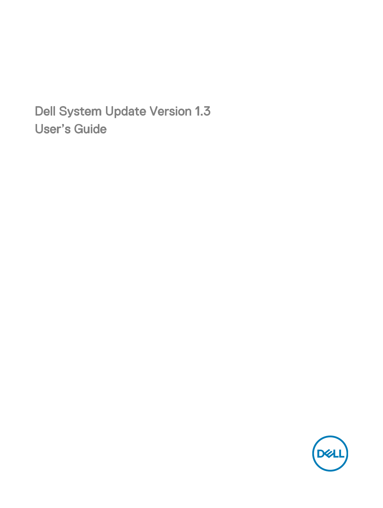 Dell System Update Version 1.3 User's Guide - Page 1
