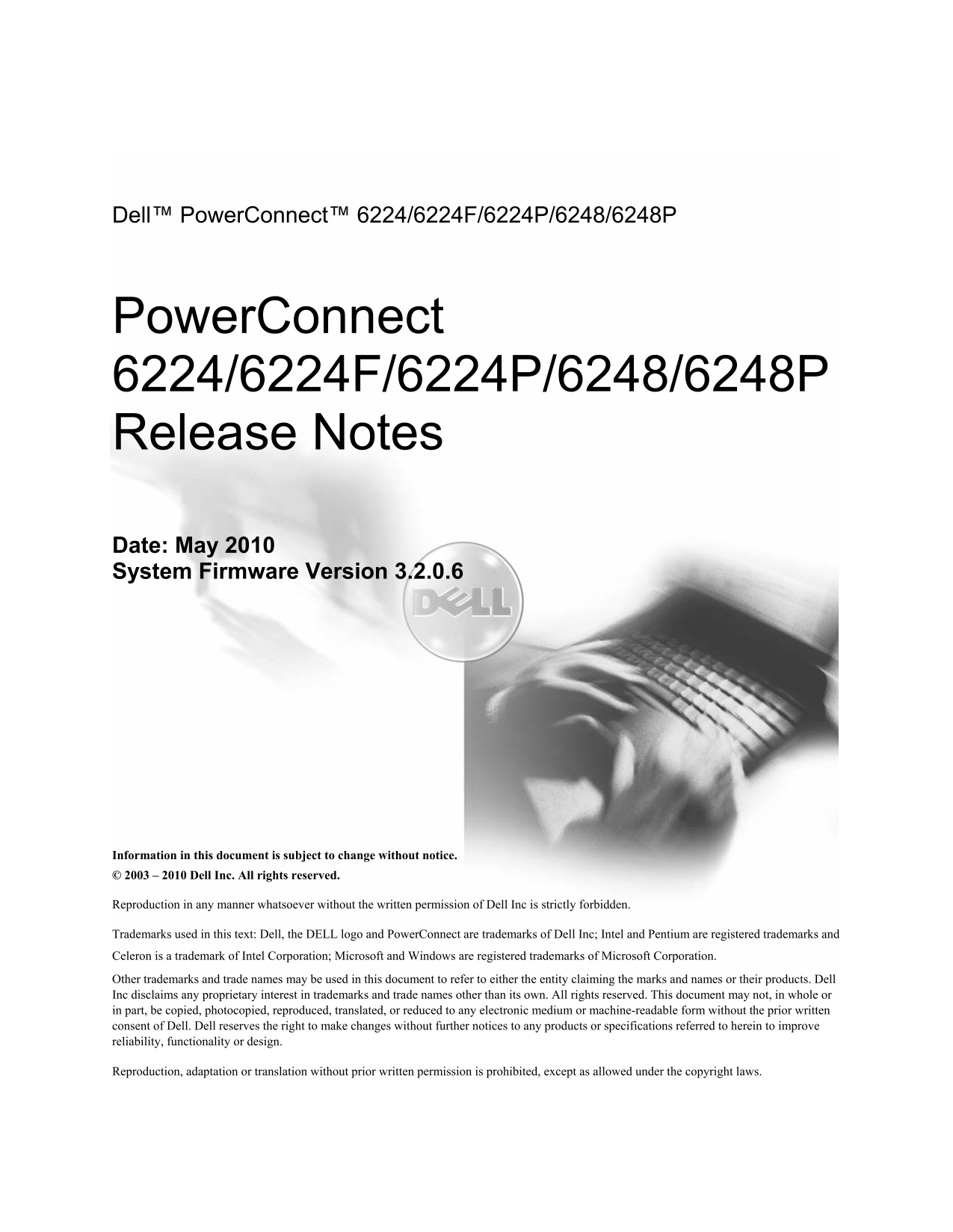 Dell PowerConnect 6224F Release Notes - Page 1
