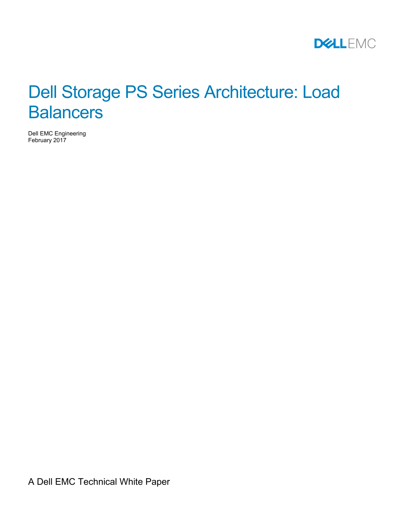 Dell PS Series Architecture Load Balancers Owners Manual - Page 1