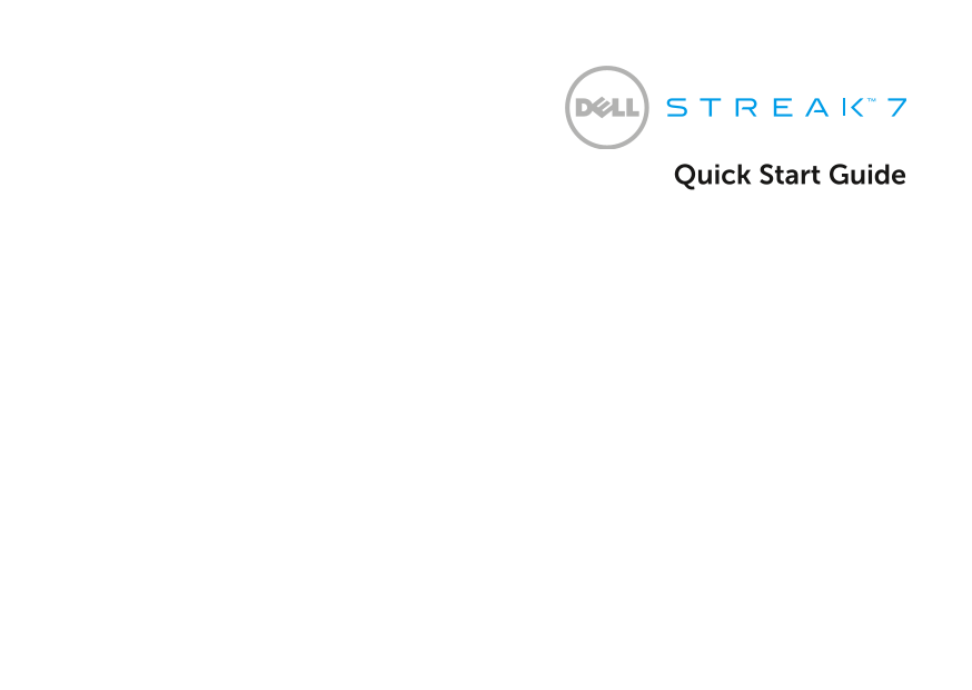 Dell Mobile Streak 7 Quick Start Guide - Page 1