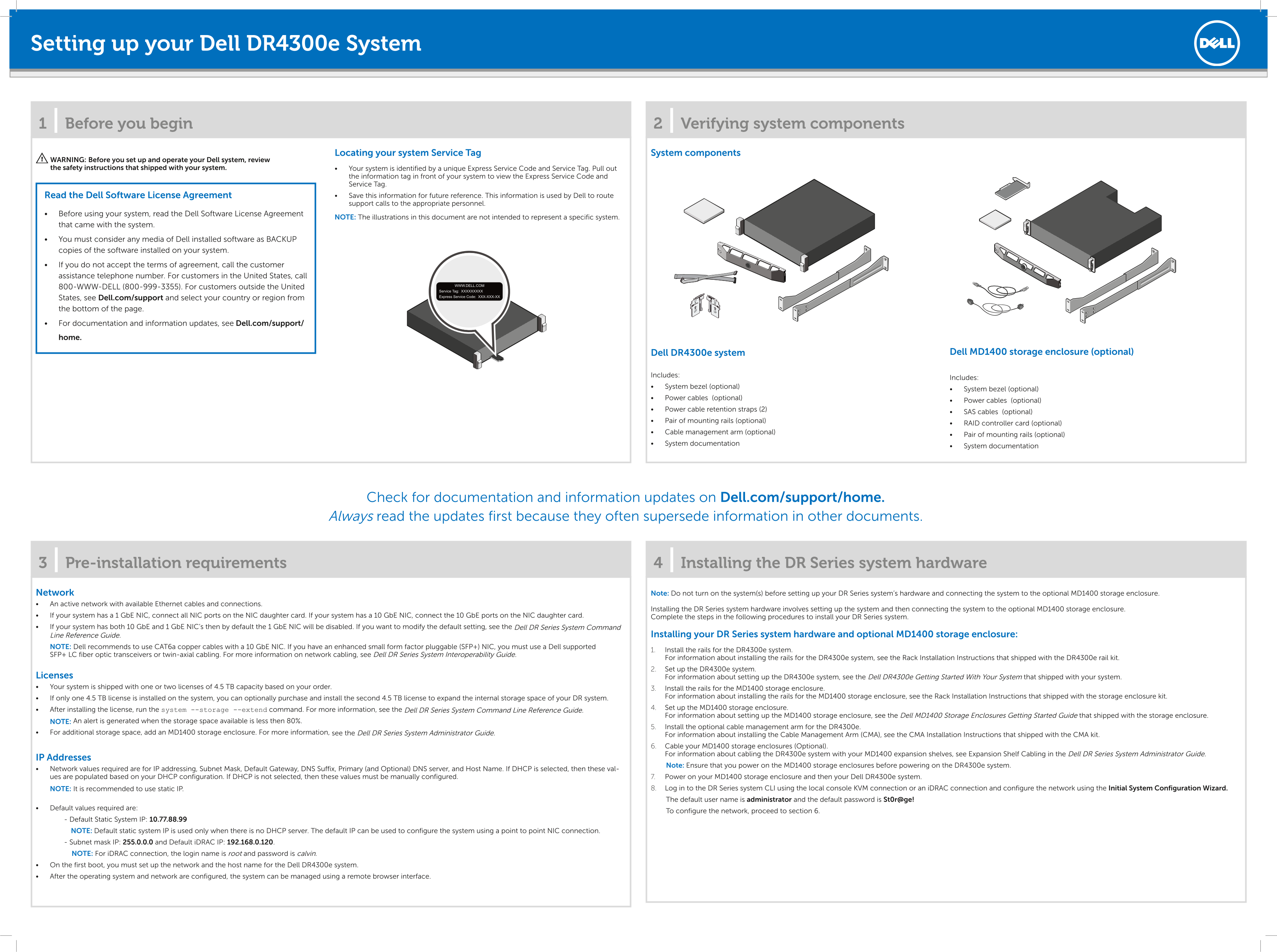 Setting up your Dell DR4300e System - Page 1