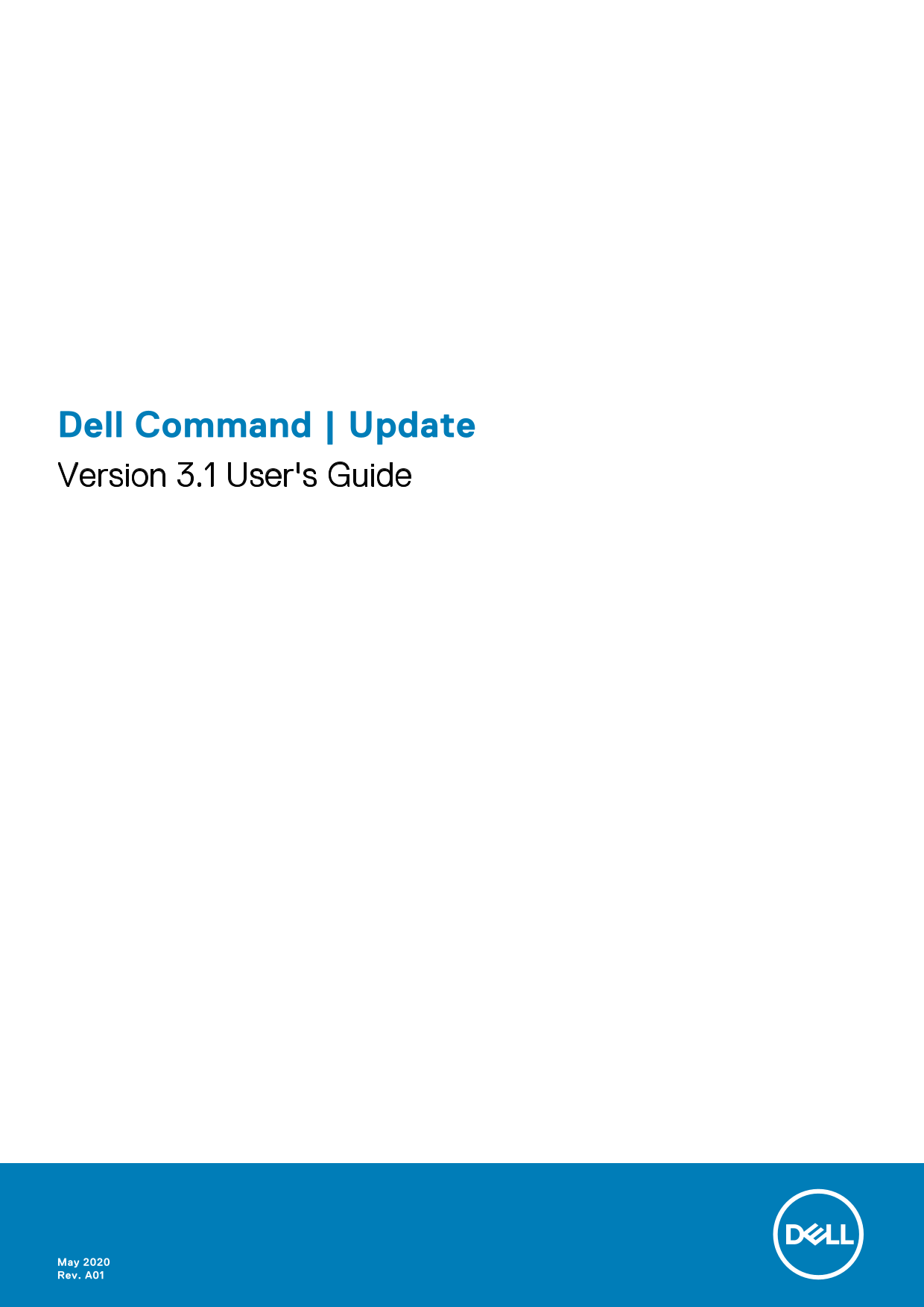 Dell Command Update Version 3.1 User's Guide - Page 1