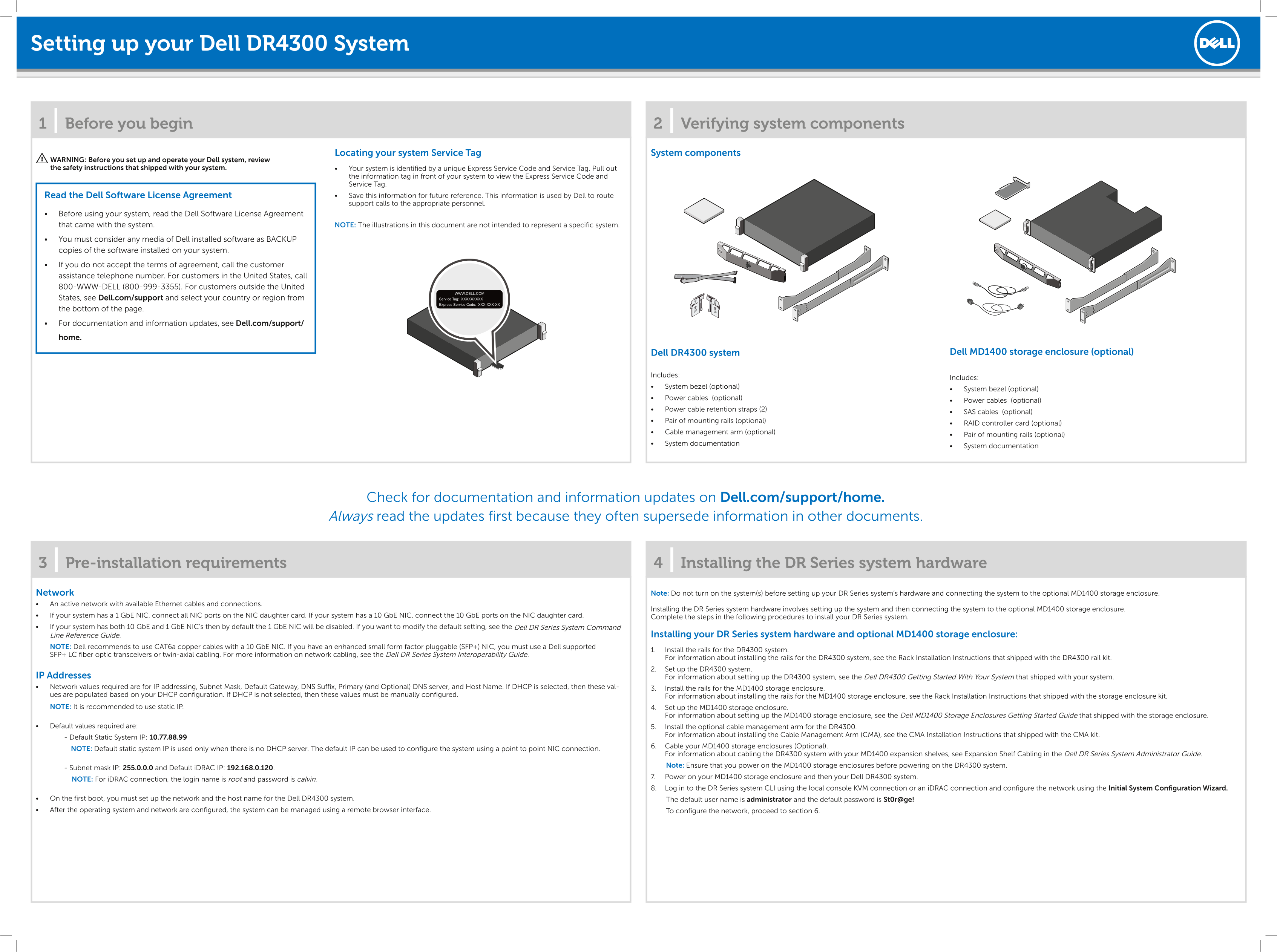 Setting up your Dell DR4300 System - Page 1