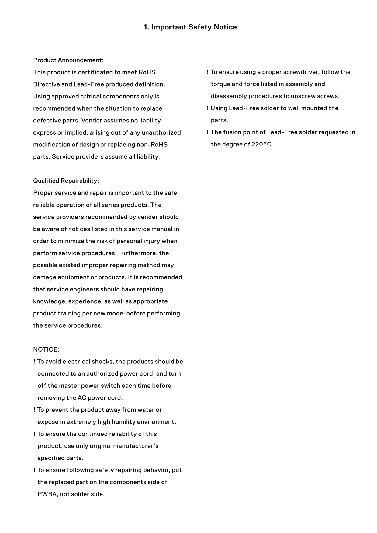 Dell U2719D Monitor Simplified Service Manual - Page 1