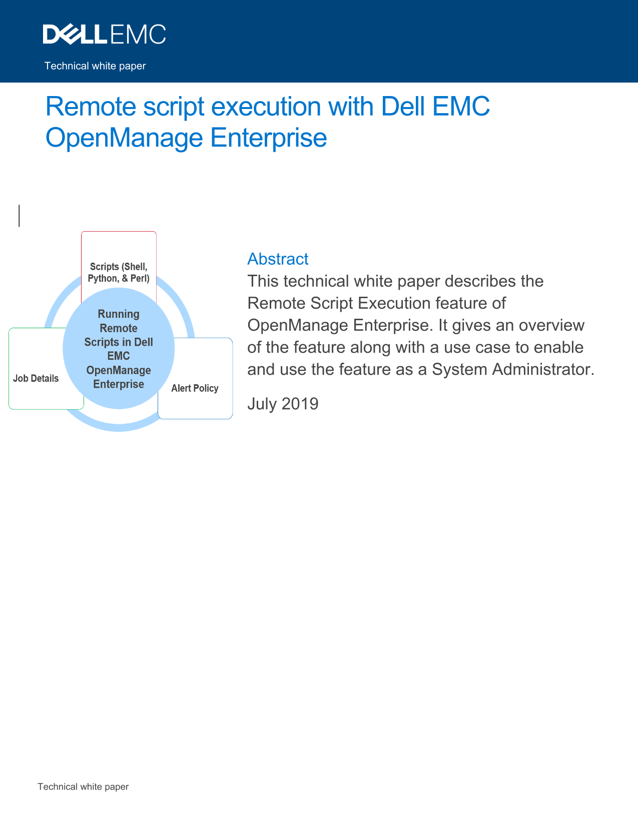 Remote Script Execution Guide with Dell EMC OpenManage Enterprise - Page 1