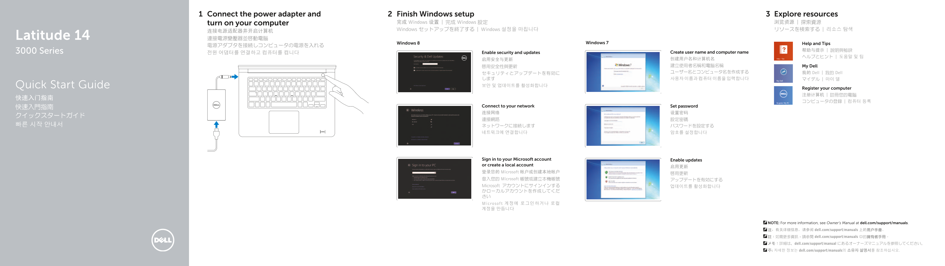 Dell Latitude 3450 Quick User Guide - Page 1