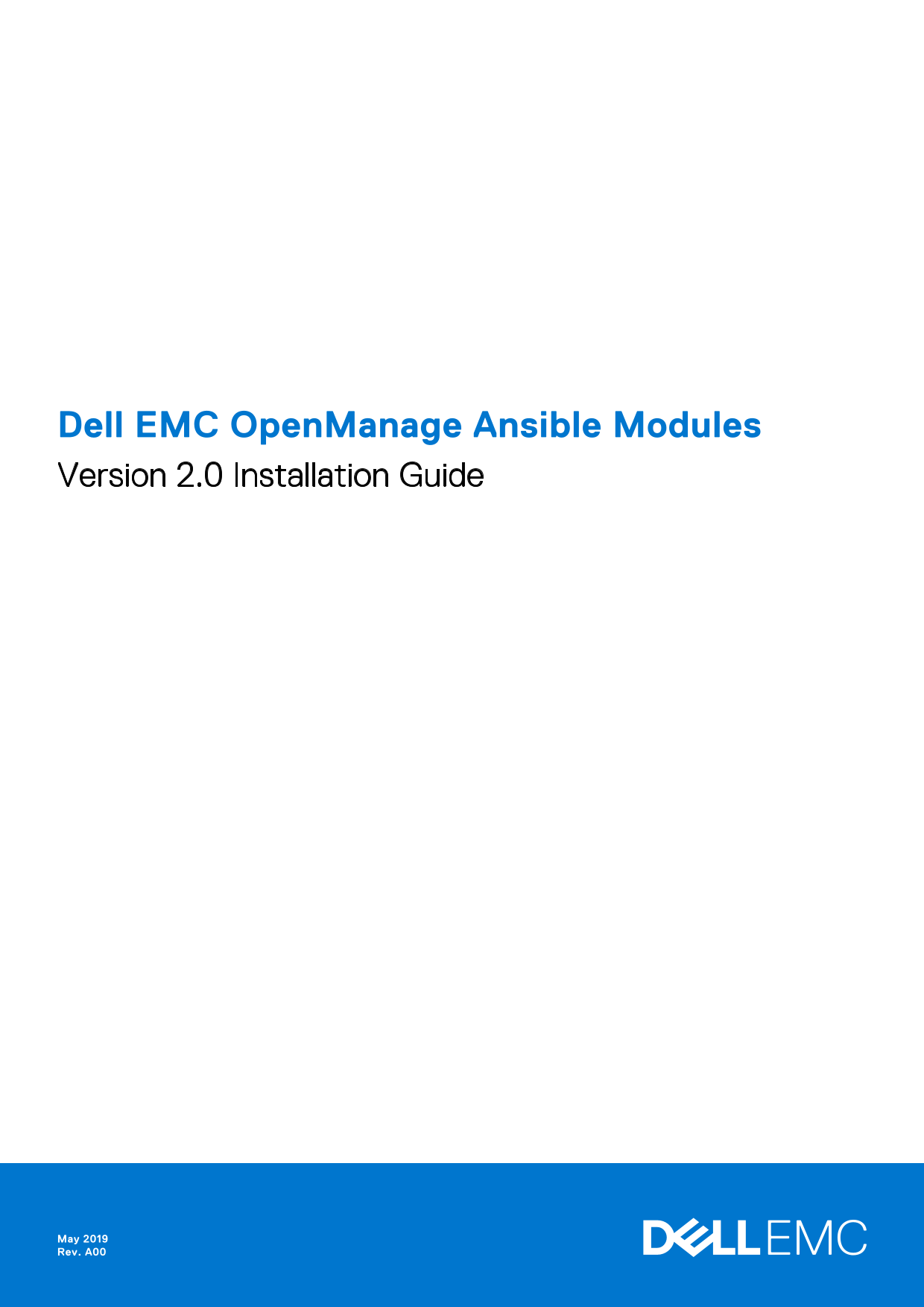 Dell EMC OpenManage Ansible Modules Version 2.0 Installation Guide - Page 1