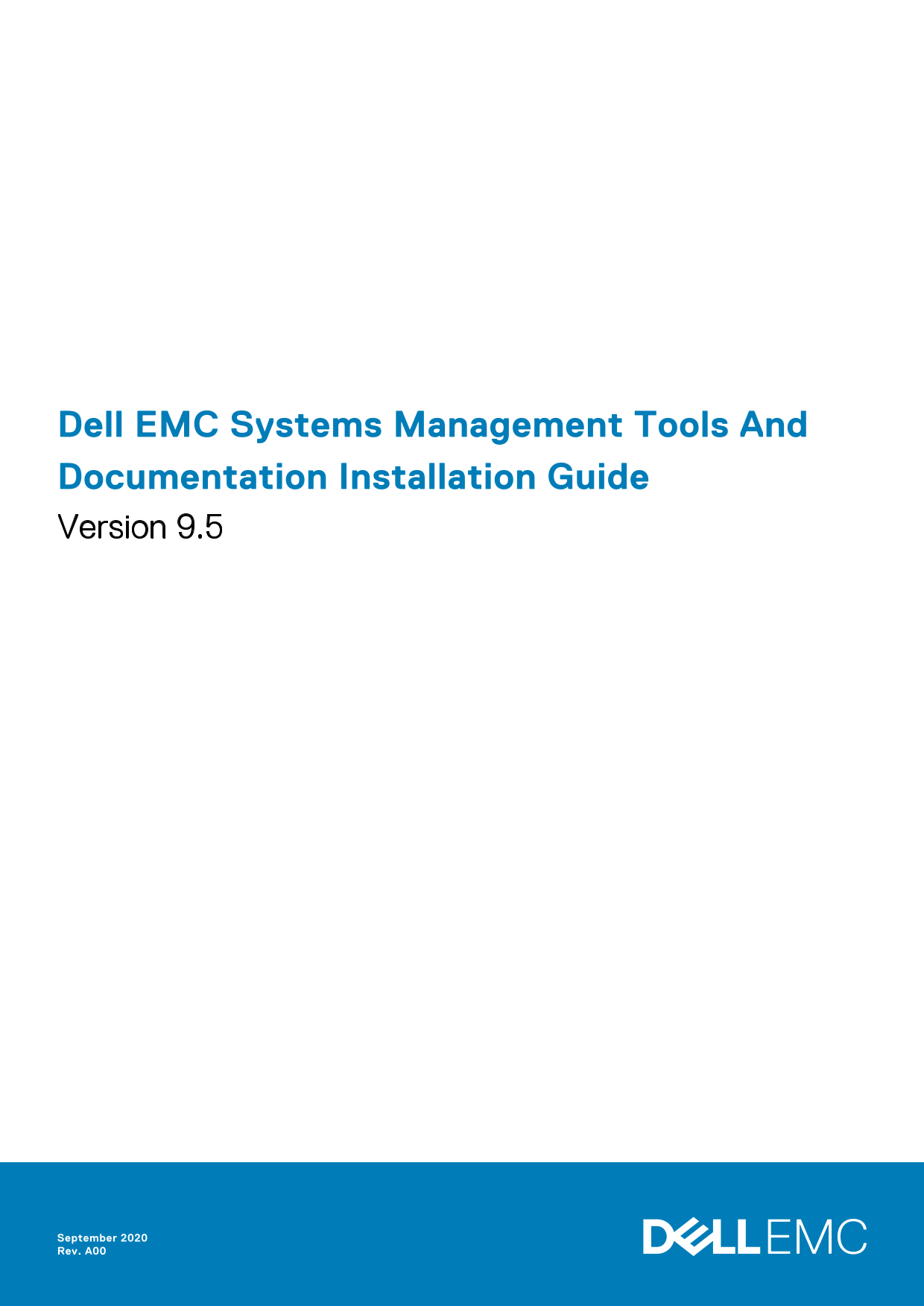 Dell EMC Systems Management Tools and Documentation Installation Guide, Version 9.5 - Page 1