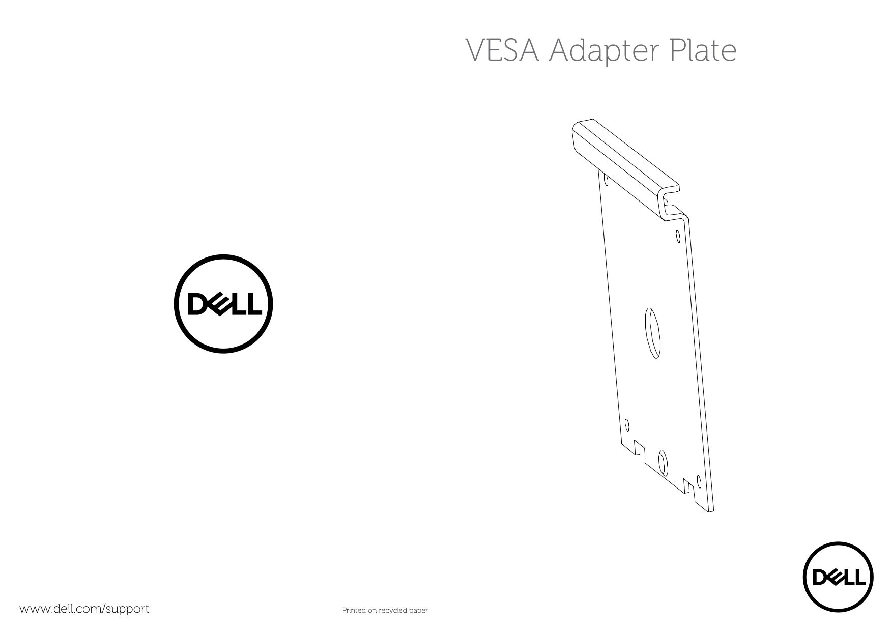 Dell VESA Adapter Plate  - Quick Start Guide - Page 1