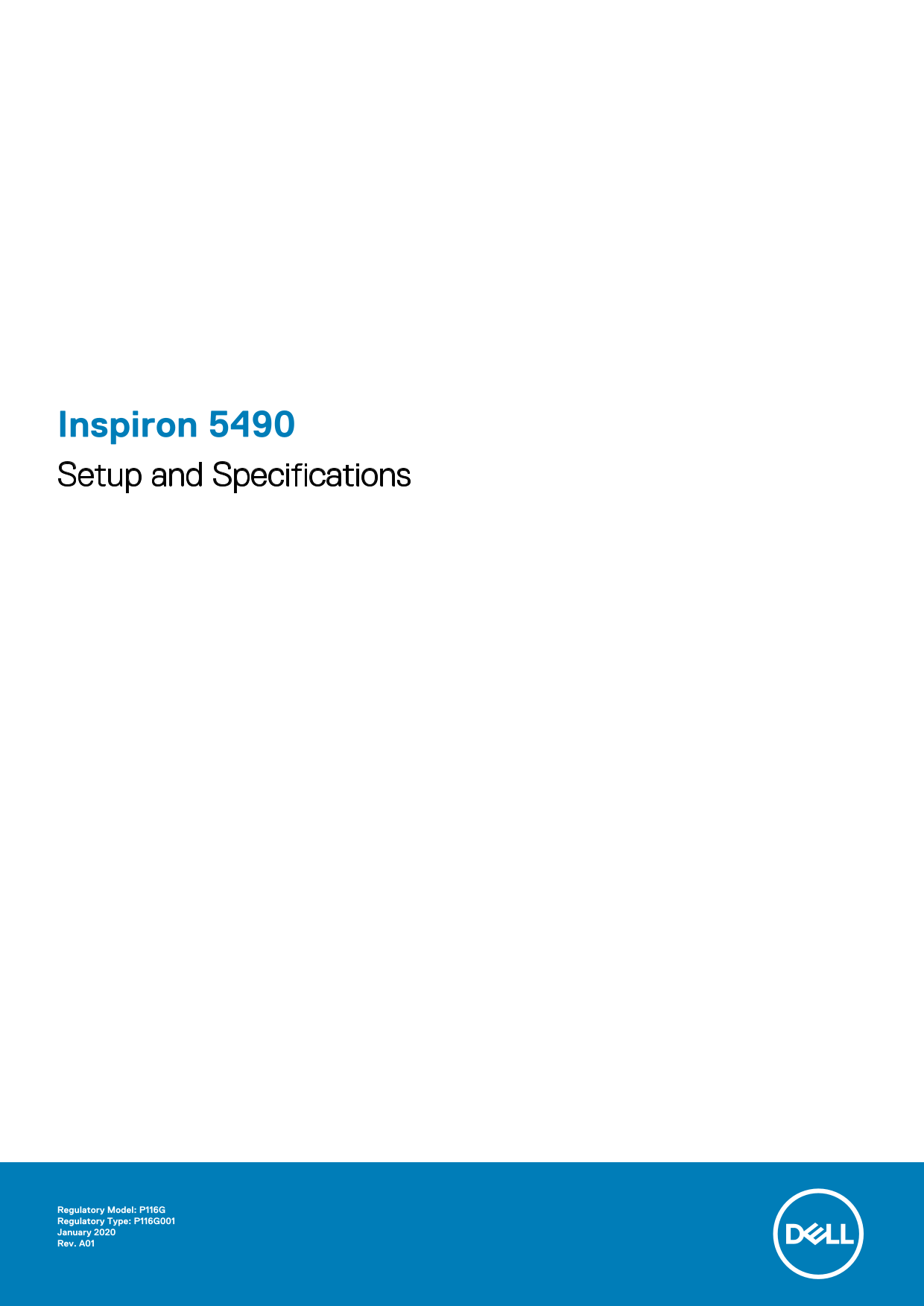 Dell Inspiron 5490 Setup Guide and Specifications - Page 1