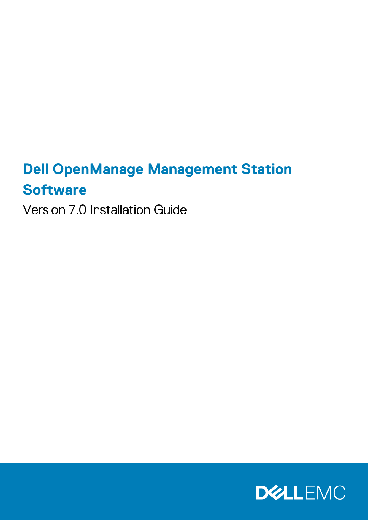 Dell OpenManage Management Station Software Version 7.0 Installation Guide - Page 1