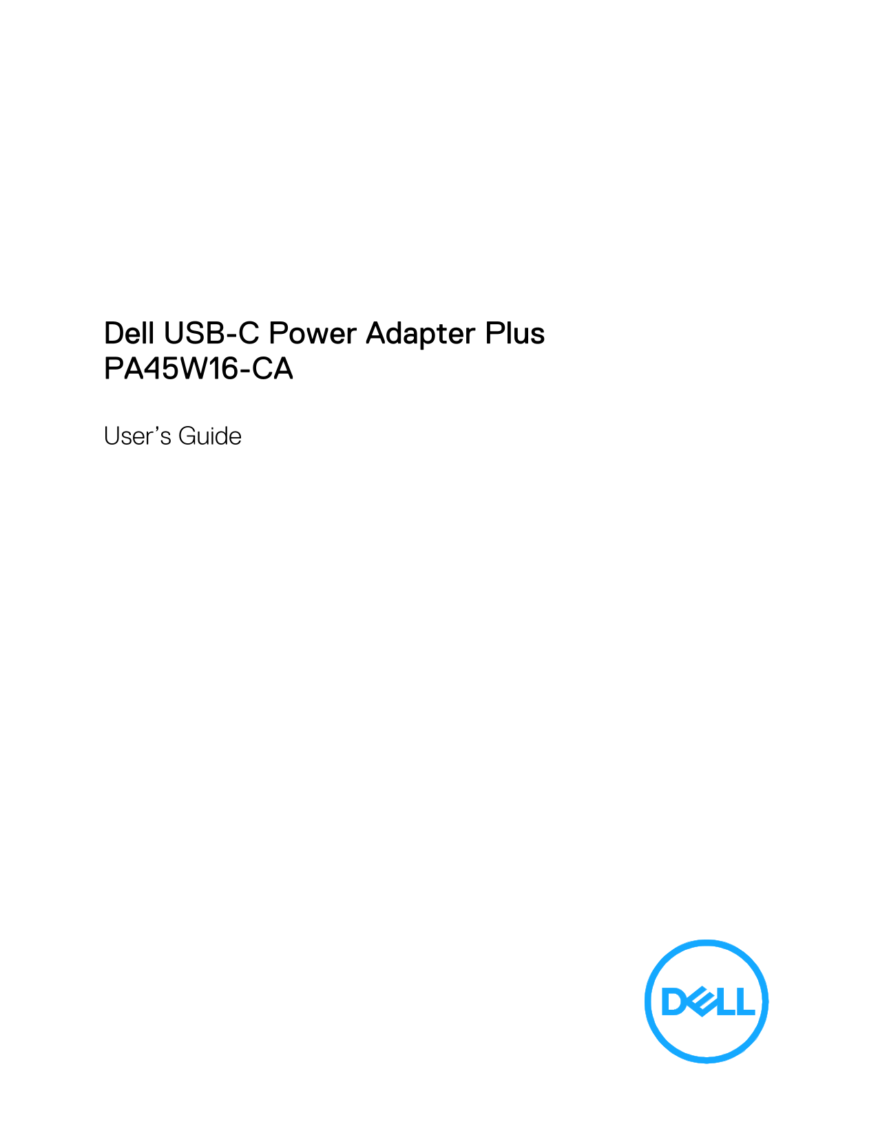 Dell USB C Power Adapter Plus – 45W User's Guide - Page 1
