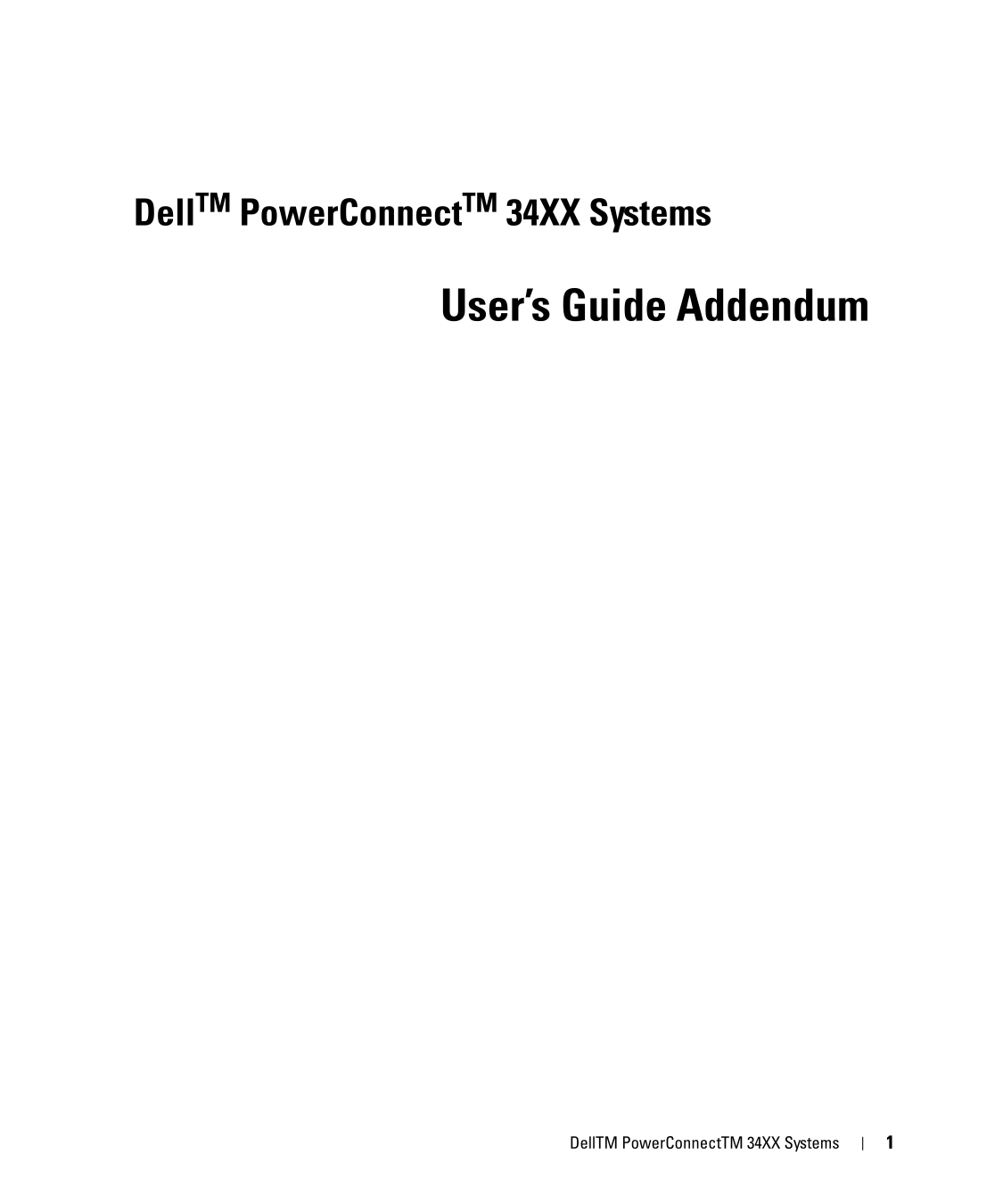 Dell PowerConnect 3448P User's Guide Addendum - Page 1