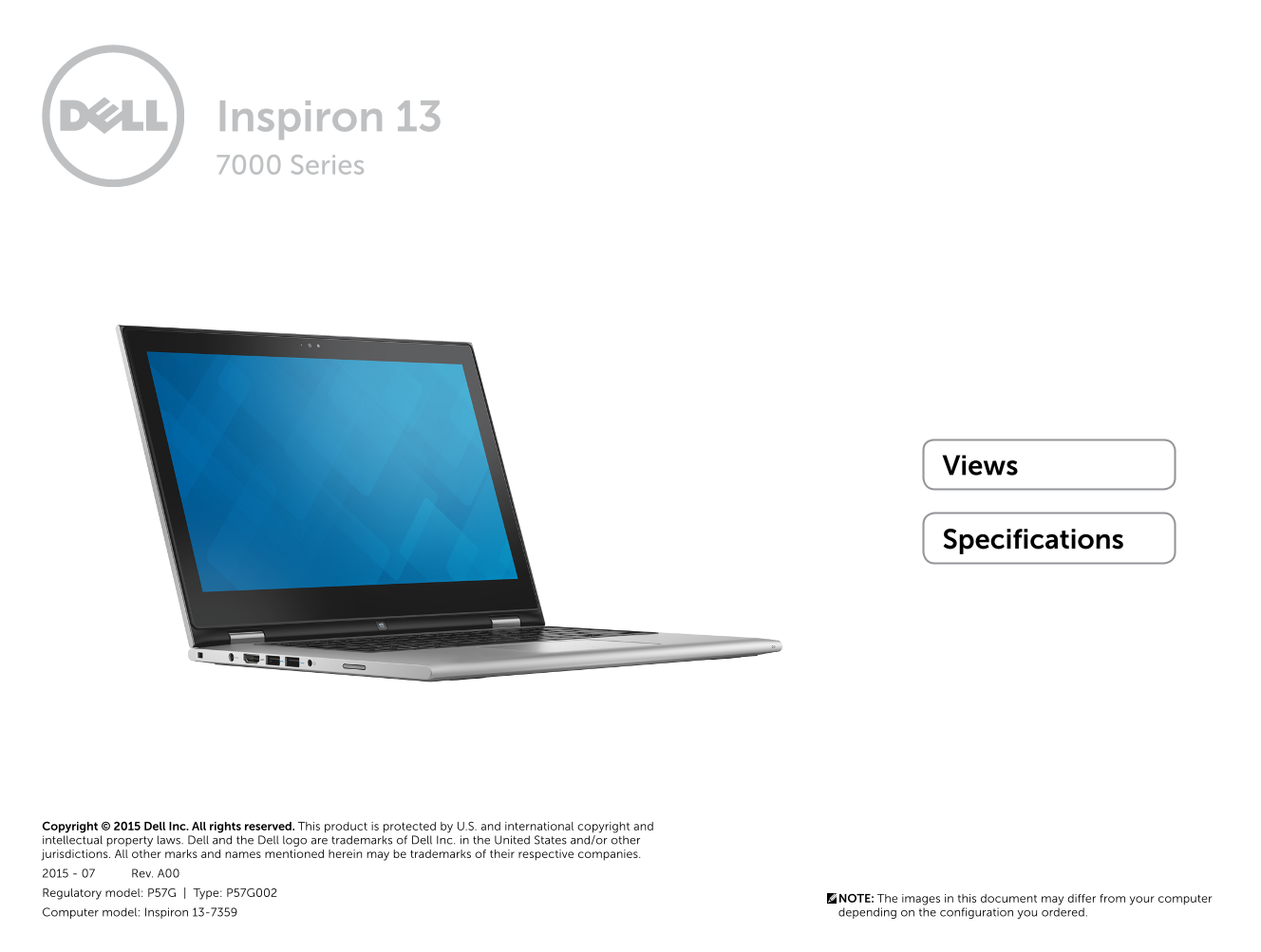 Dell Inspiron 13 7359 Specifications - Page 1