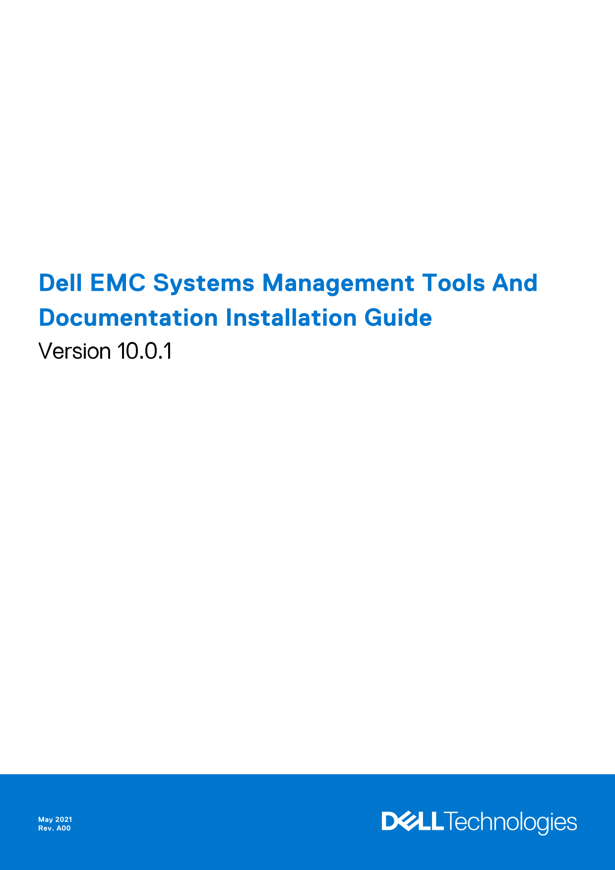 Dell EMC Systems Management Tools and Documentation Installation Guide Version 10.0.1 - Page 1