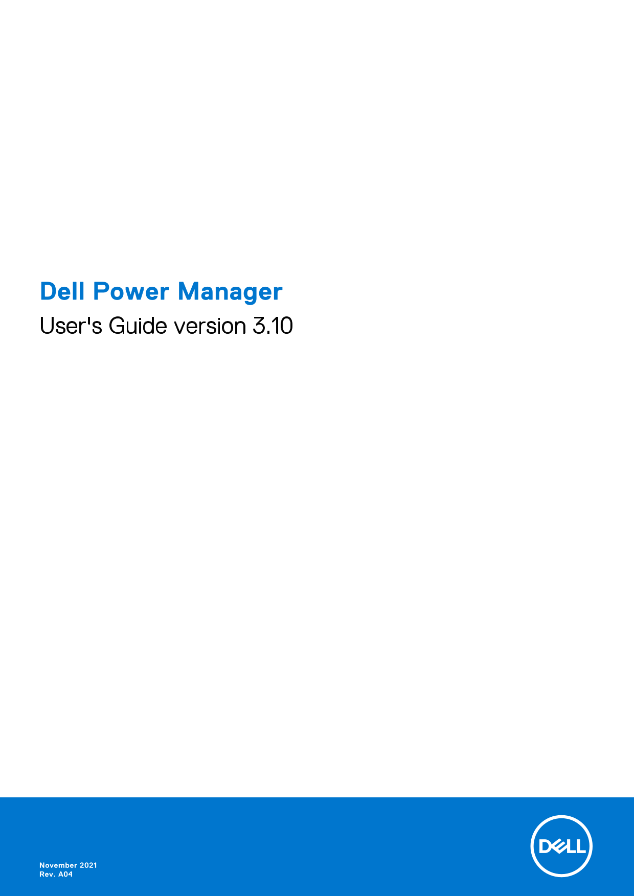 Dell Power Manager User's Guide version 3.10 - Page 1