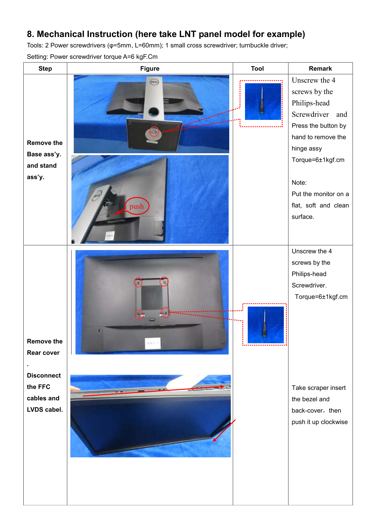 Dell P2417H Monitor Teardown Instructions - Page 1