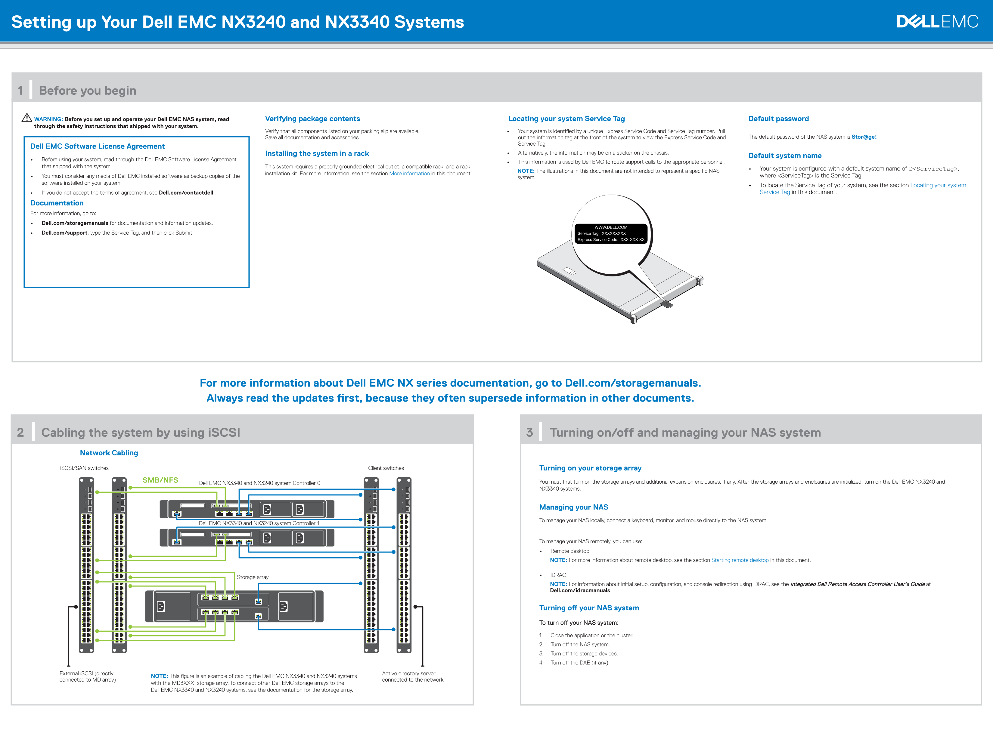 Setting up your Dell EMC NX3240 and NX3340 Systems - Page 1