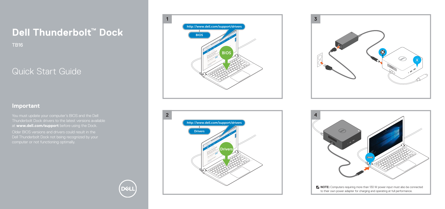 Dell Thunderbolt Dock TB16 - Quick Setup Guide - Page 1